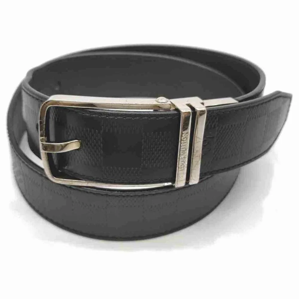 Louis Vuitton Black Damier Infini Leath Belt Ceint